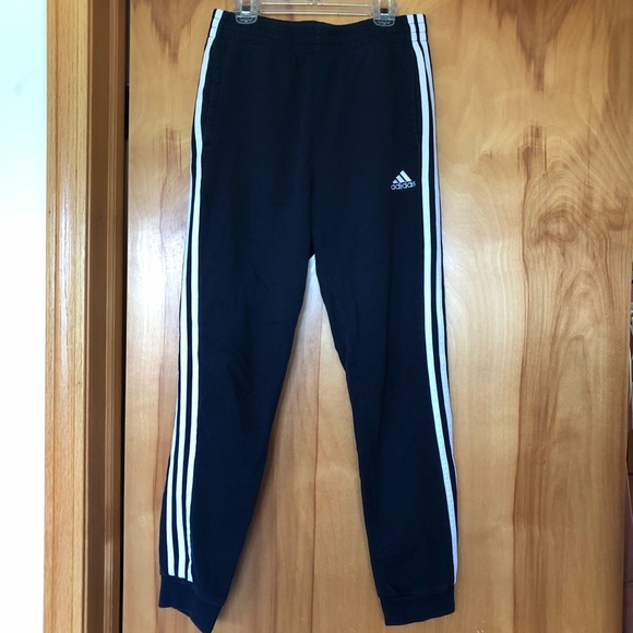 adidas Other - Adidas Navy Blue Joggers w/ White Stripes